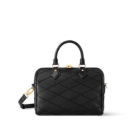 louis vuitton bauletto nero vernice|Bauletto Speedy Bandouliere 25 con iniziali .